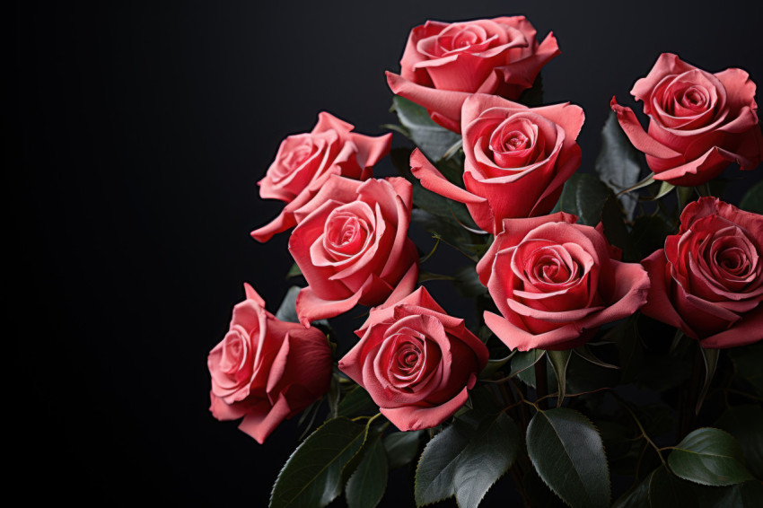 Red roses symbolizing everlasting love