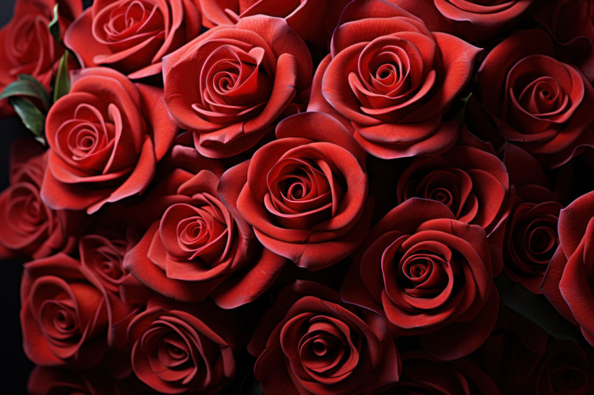 Expressing profound love with an abstract arrangement of red roses