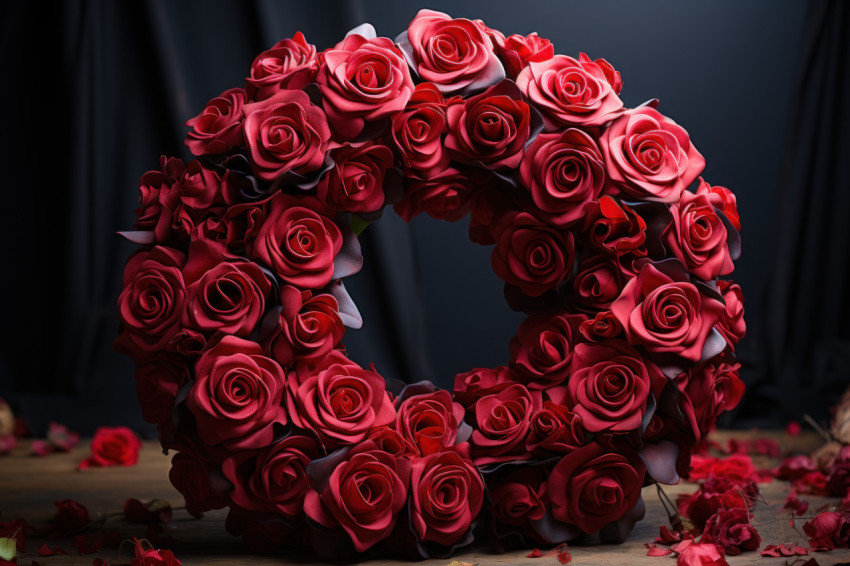 Boundless love captured in a stunning display of red roses