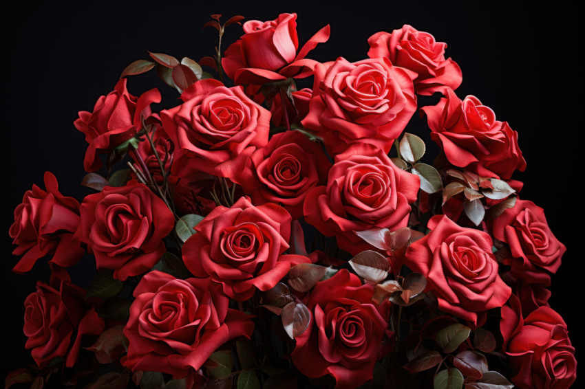 A blossoming love story captured in radiant red roses