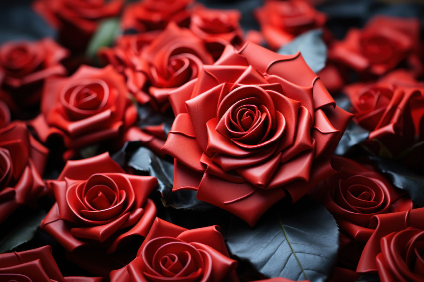 Interwoven red roses illustrating love complexity