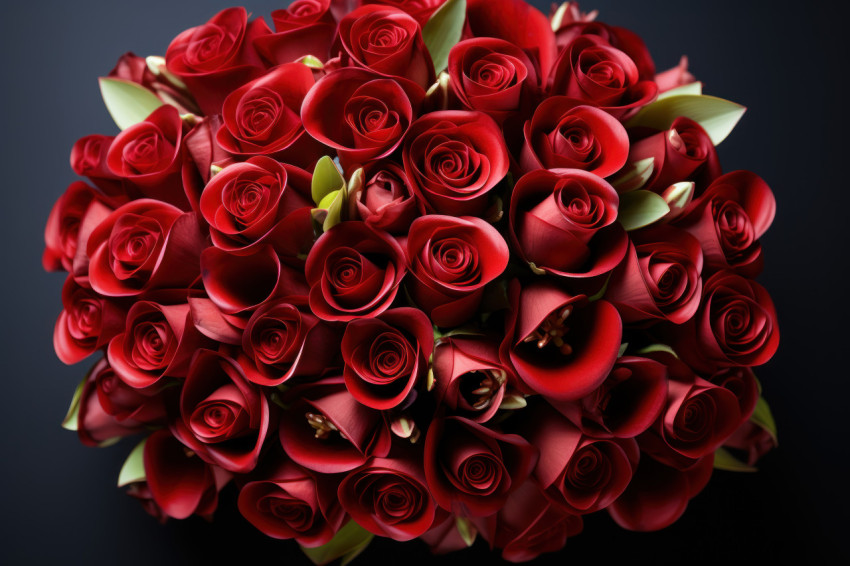 The language of love and gratitude spoken through a bouquet of red roses