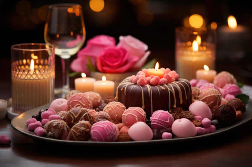 Heartfelt chocolates take center stage in a romantic feast