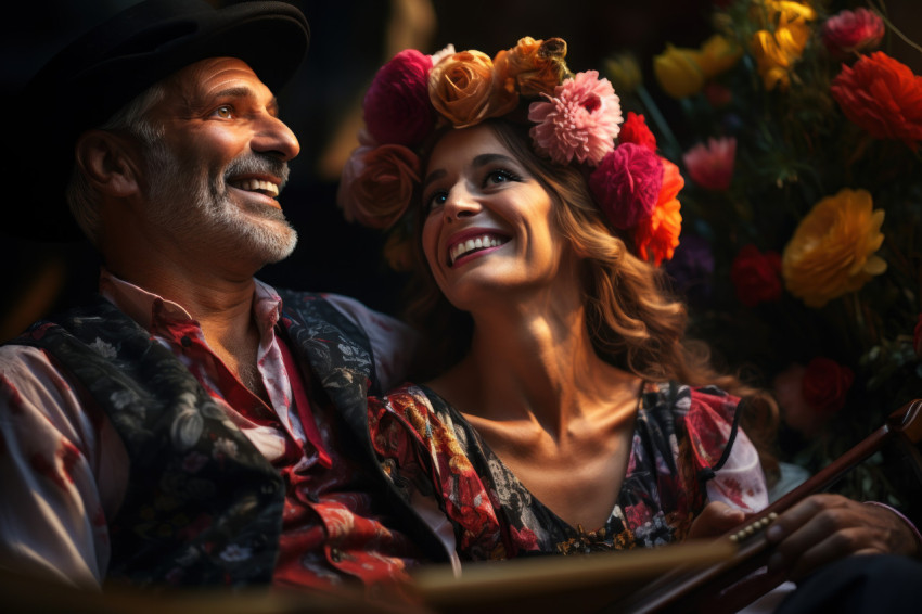 Gondola ride with flower exchange serenaded in the romantic atmosphere of venice