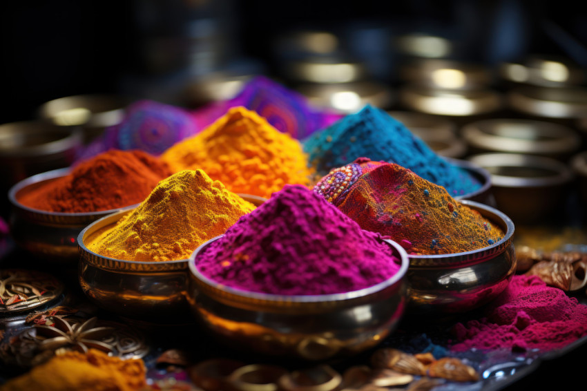 Precision in holi colored powders