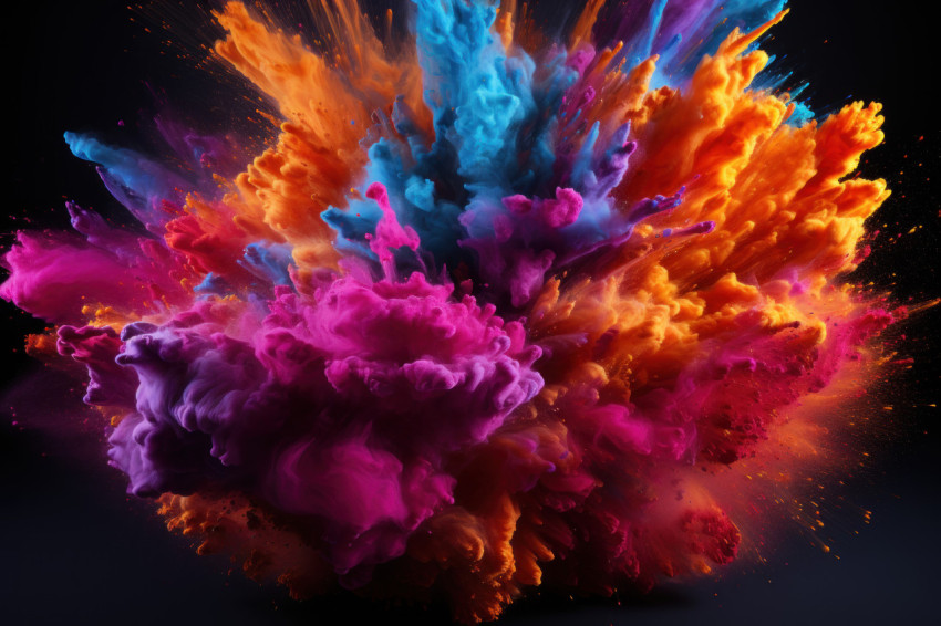 Dynamic holi powder burst