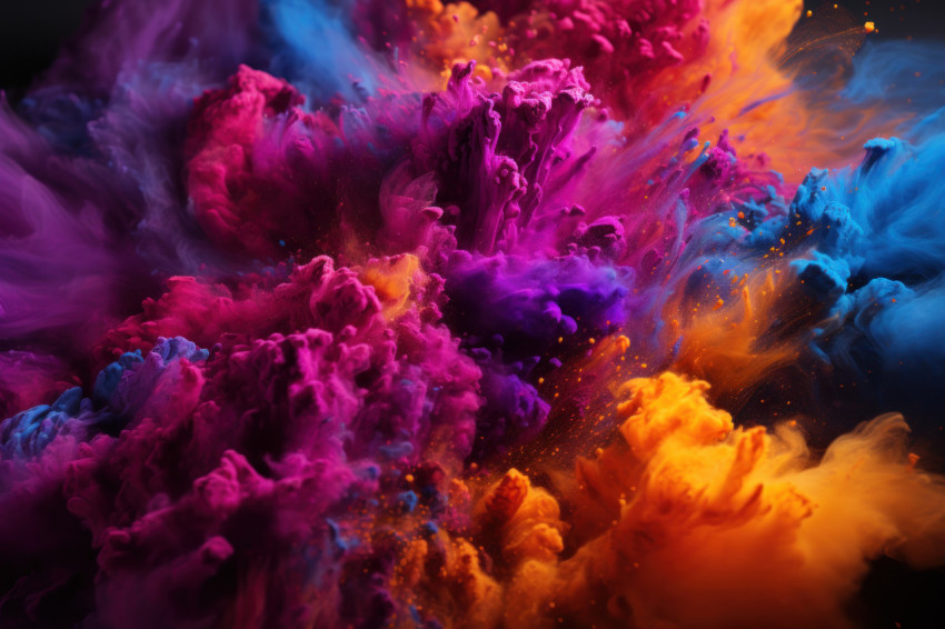 Holi powders in abstract alchemy