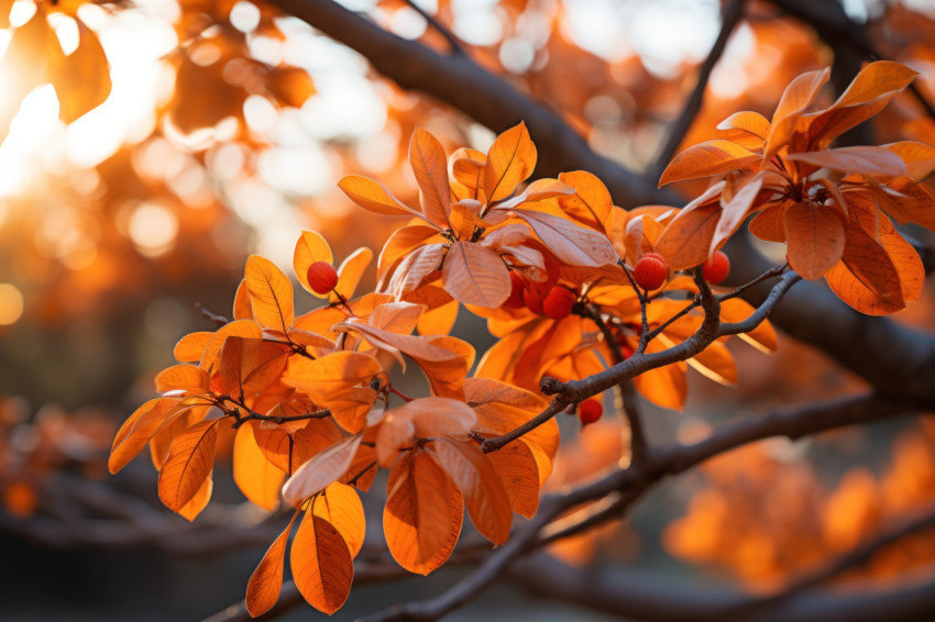 Autumn warmth amongst vivid foliage