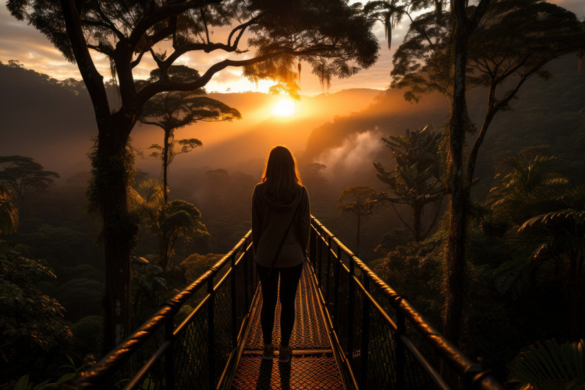 Canopy sunrise wander exploring the forest