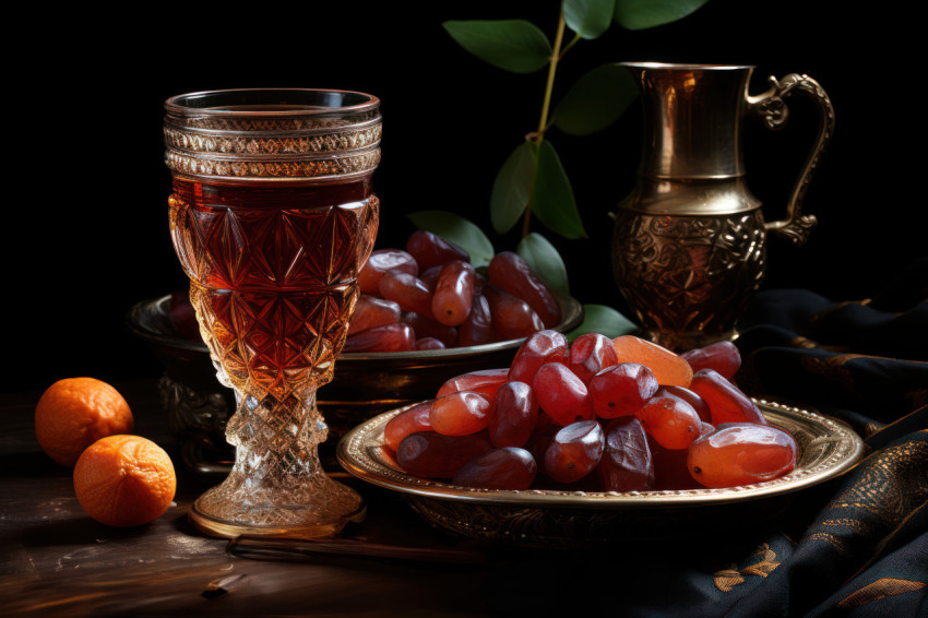 Savor the taste of dates alongside a refreshing glass of multaqwa