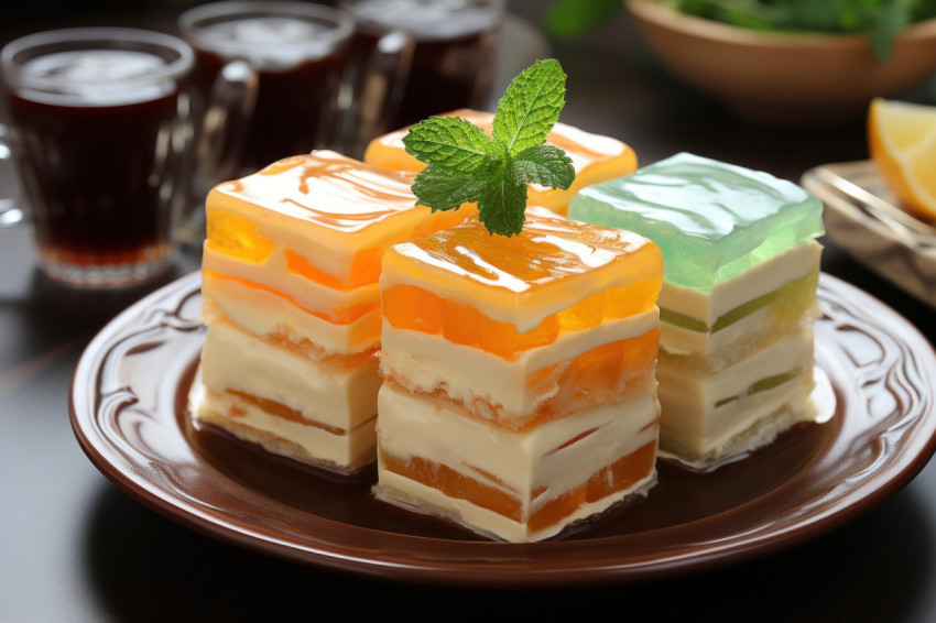 A plate adorned with a variety of irresistible dessert squares