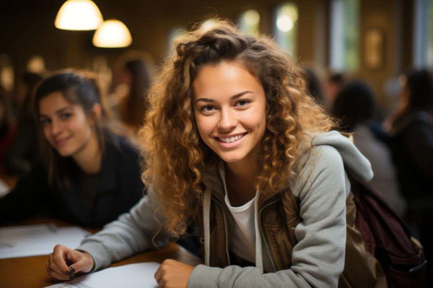 College students collaborate on essays for academic exploration