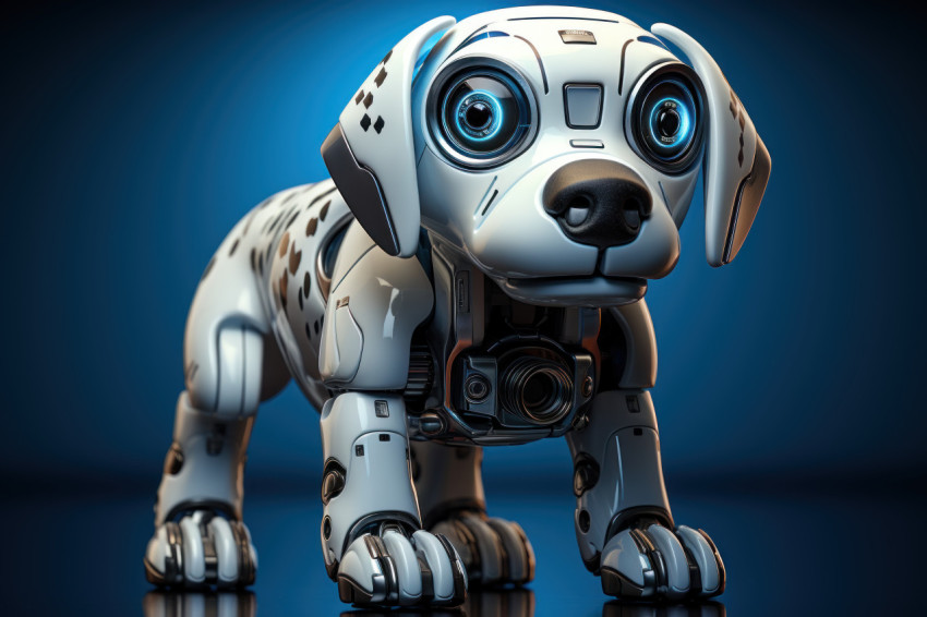 Robotic dog standing in animation