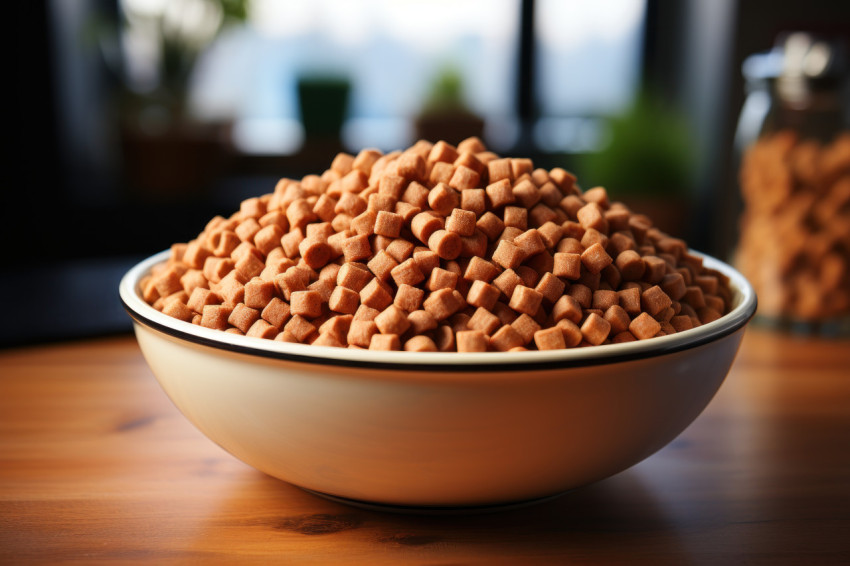 A bowl full of tasty and healthy dog food