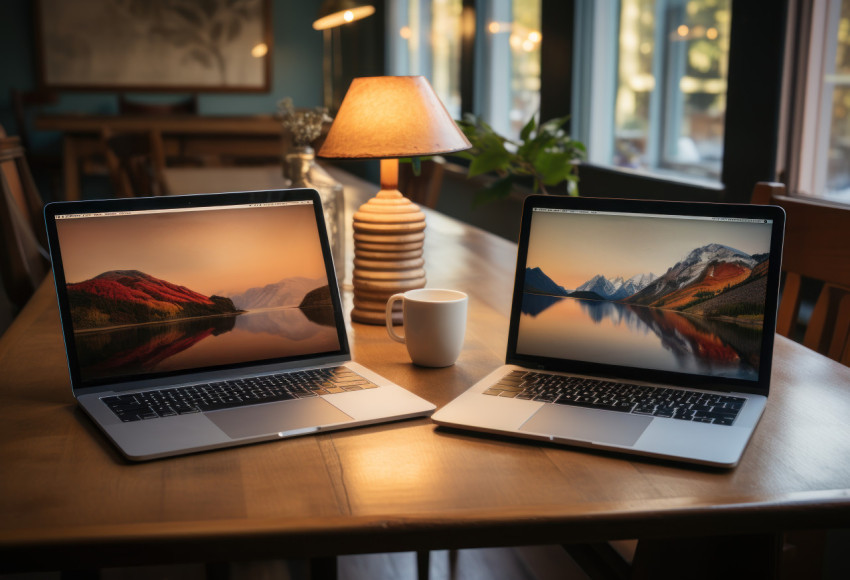 Two individuals coordinating tasks with digital devices and pens