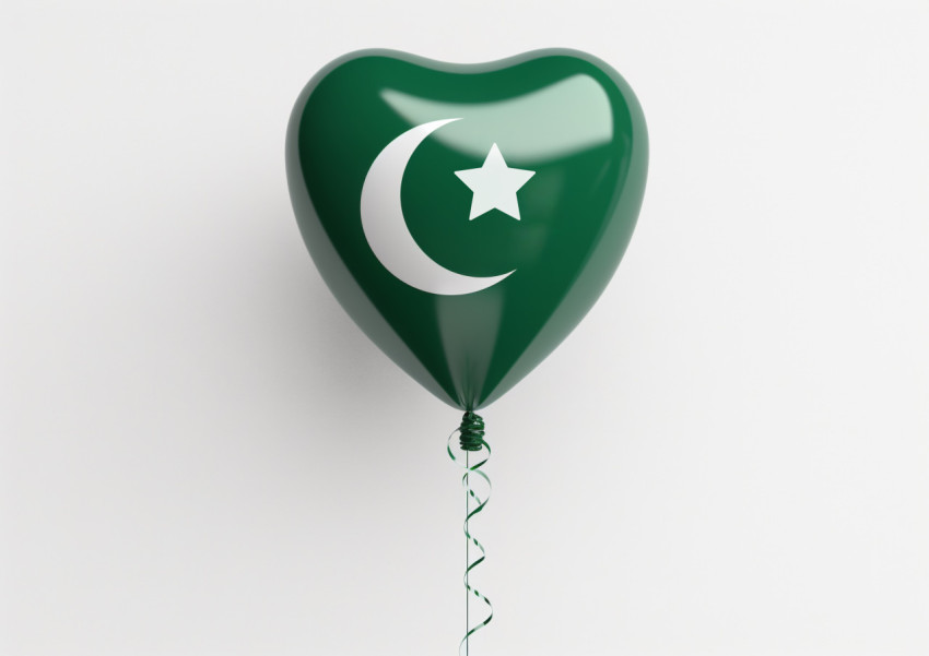 Pakistan Flag Balloon in Celebration