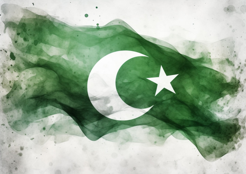 Pakistan flag stock photo