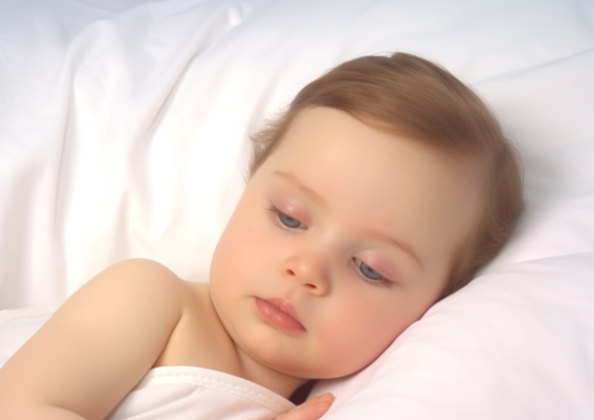 Newborn Baby in White Background