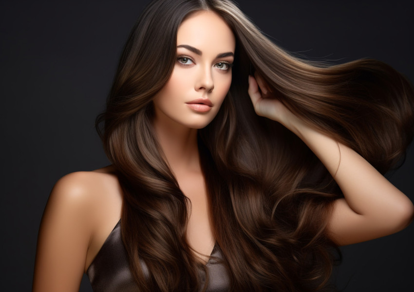 Long Smooth Brunette Hairstyle