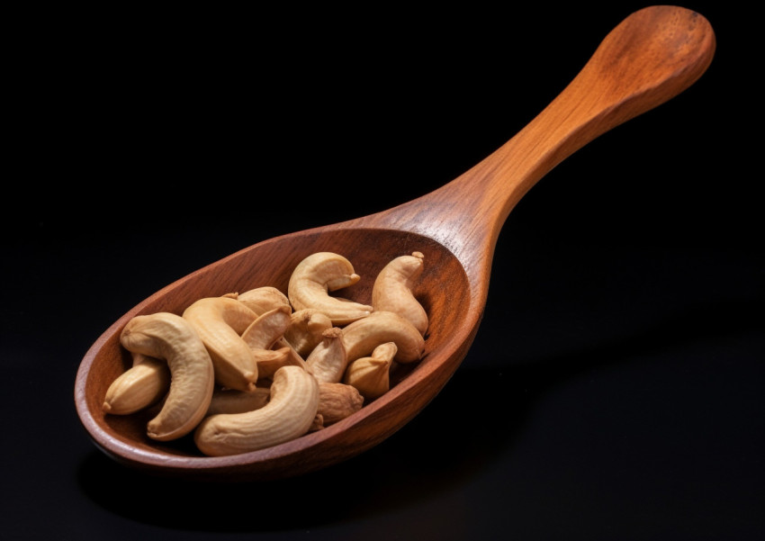 Cashew Nuts on a White Background