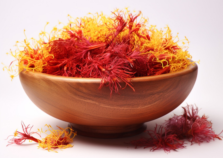 Saffron Threads on White