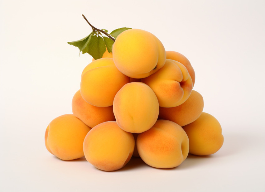 a bunch of apricots