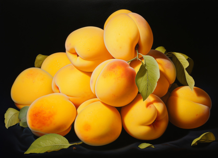 Ripe Apricots in Basket