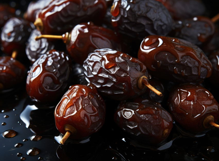 A macro perspective on dates with identifiable black spots