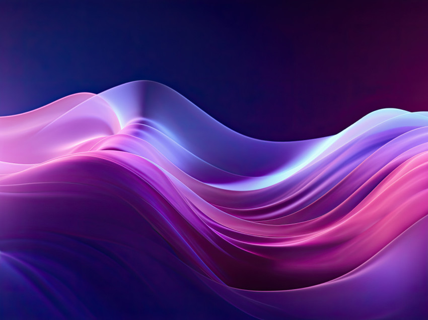 Abstract light waves on purple background