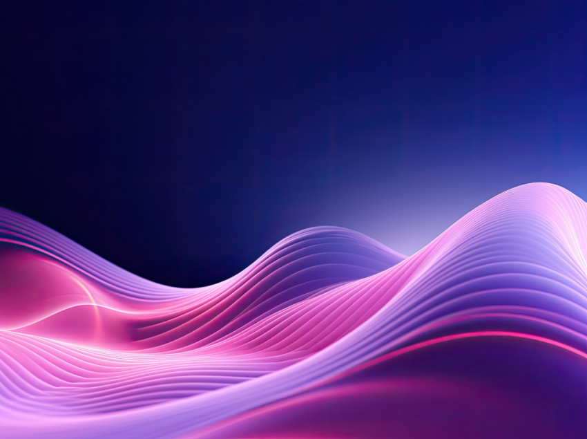 Abstract light waves on purple background