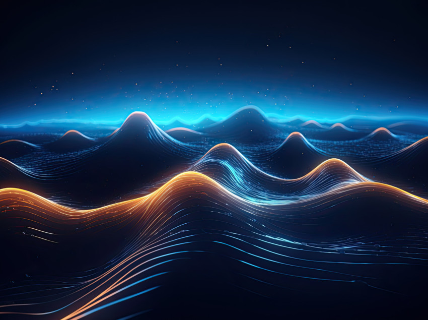 Blue wave pattern background