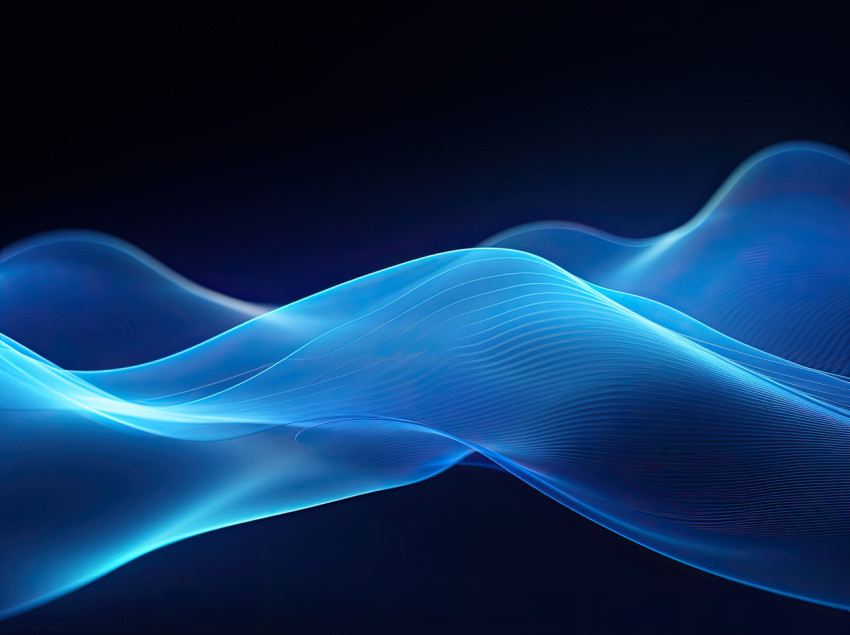 Wave wavy background in blue light