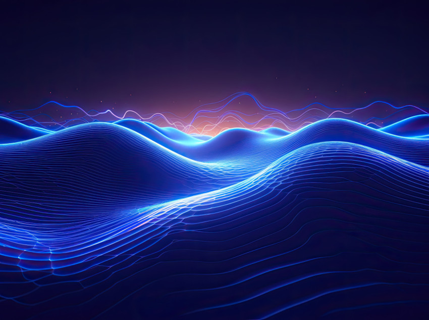 Blue wave pattern background