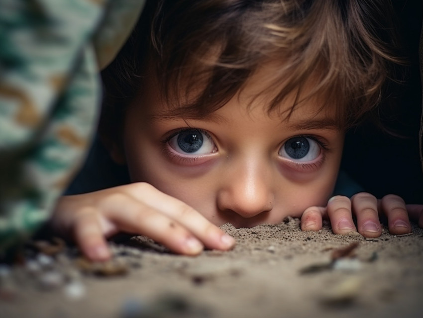 a child is hiding under the bed too scared to come out they can