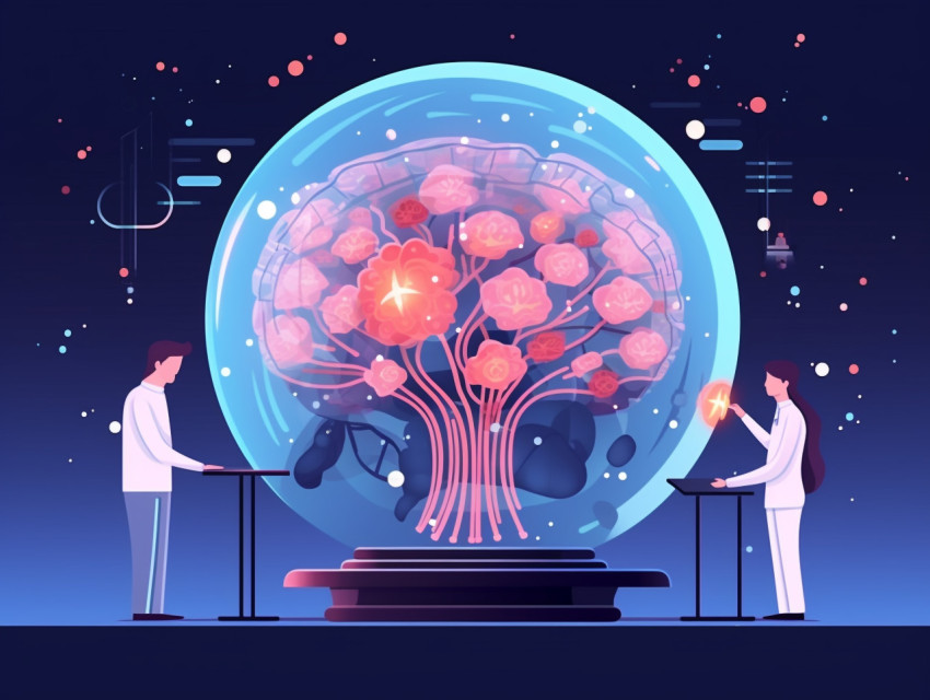 a brain in a petri dish being studied by scientists, human brain