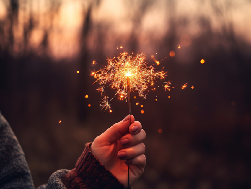 fireworks for new years day image of person holding a sparkler i