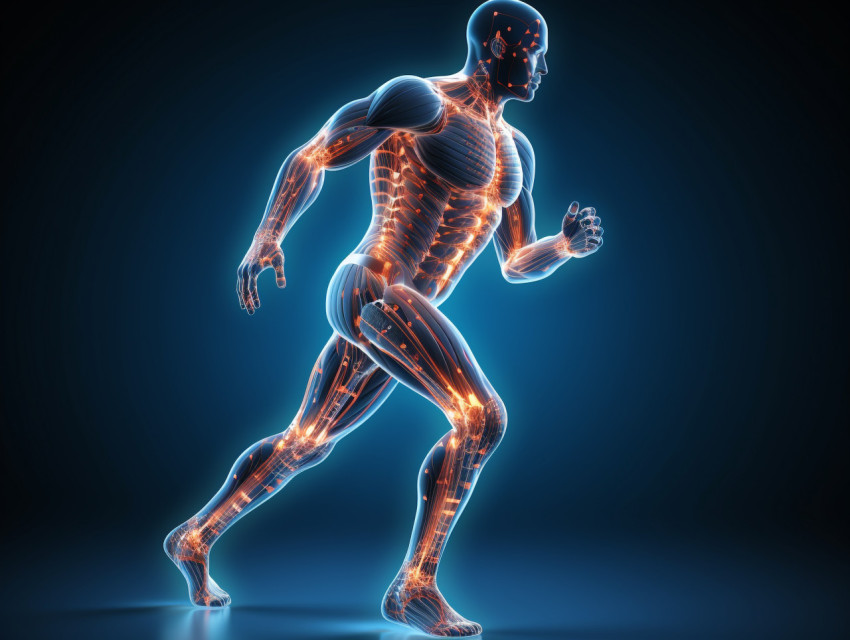 Photo 3d running medical man, Health and Medical stock image