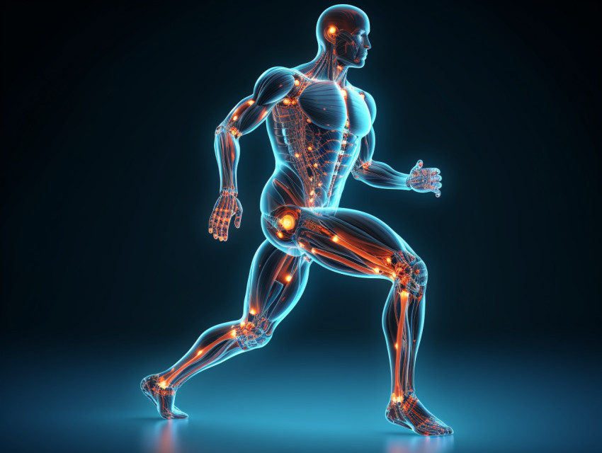 Photo 3d running medical man, Health and Medical stock image