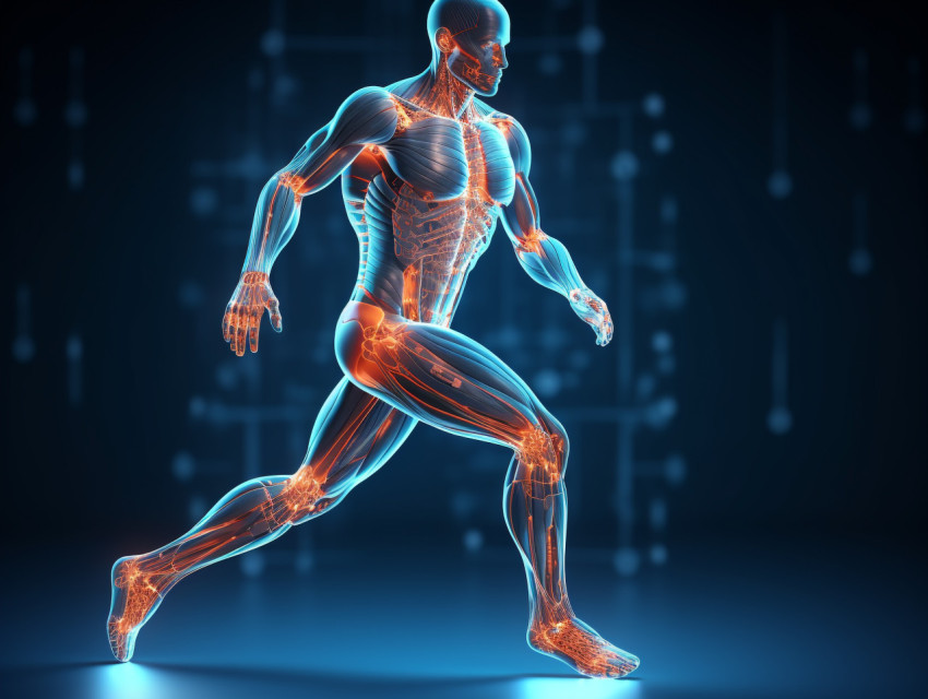 Photo 3d running medical man, Health and Medical stock image