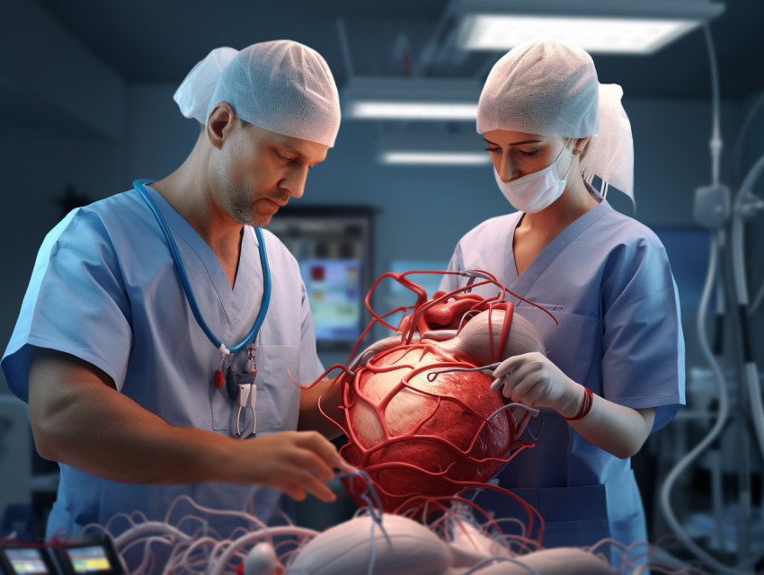 A doctor and nurse in scrubs, Health and Medical stock image