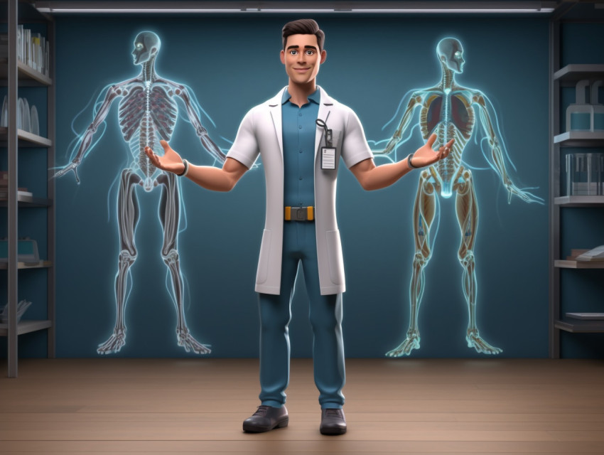 Doctor animation, Health and Medical stock image