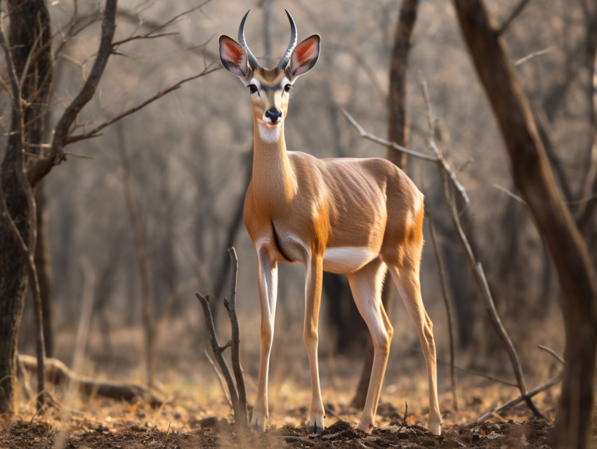 A photo of a Impala in savannah in the forest, animal in nature photography