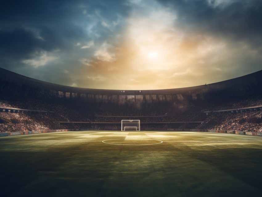 Aerial View of Soccer Stadium