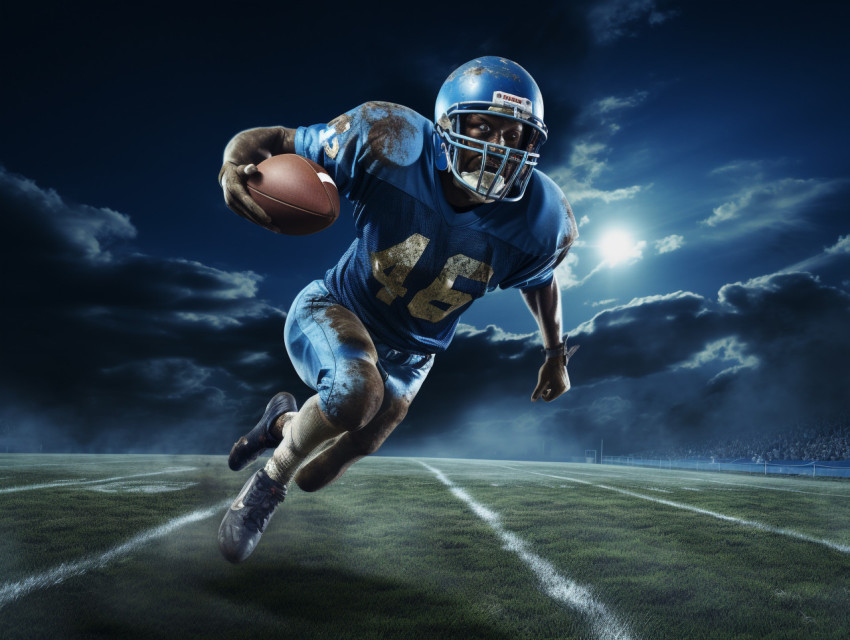 Football Player Sprinting