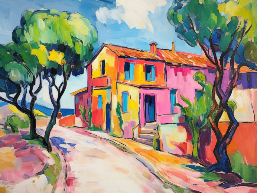 Fauvism Painting with Vibrant Colors