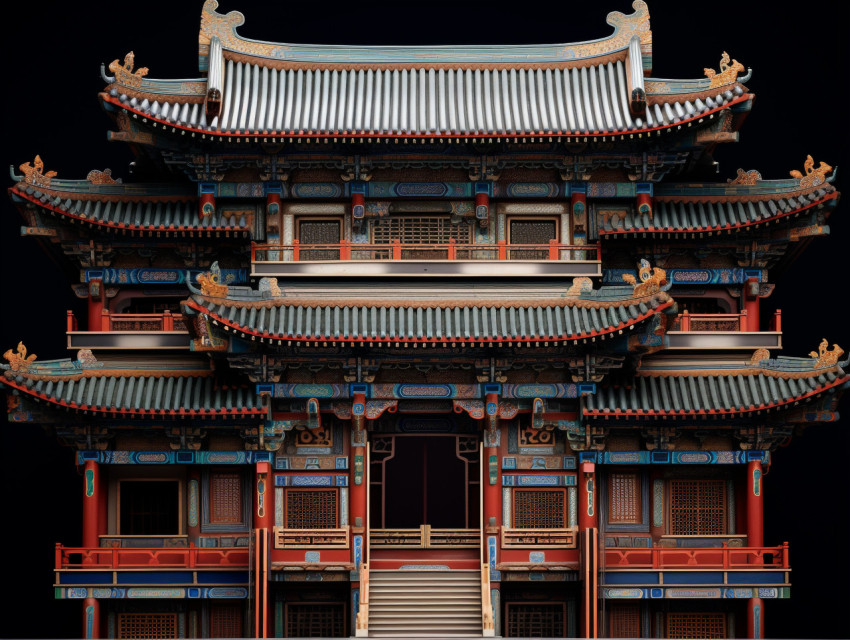 A view of the traditional chinese architecture