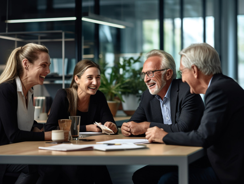 a group of people of businessman ages and office