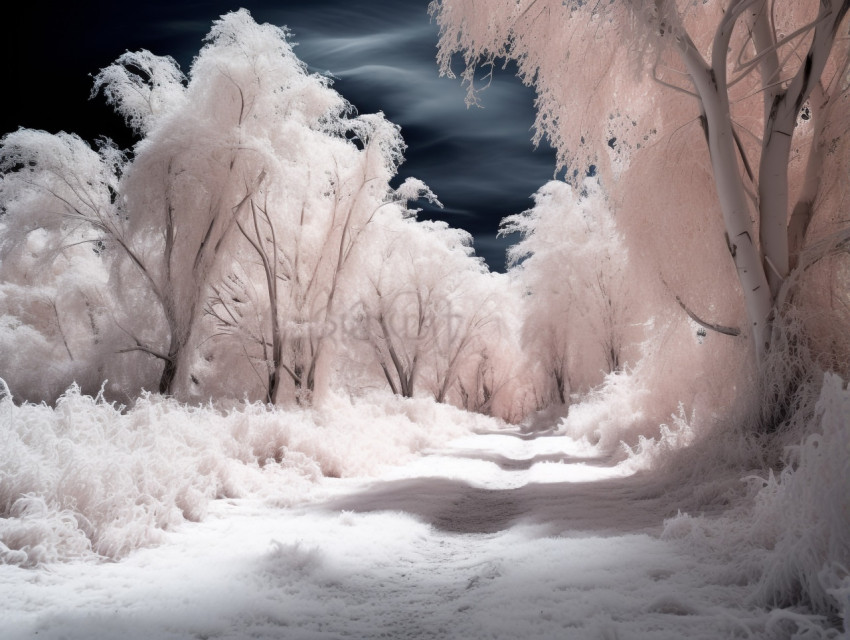 Stunning infrared forest view