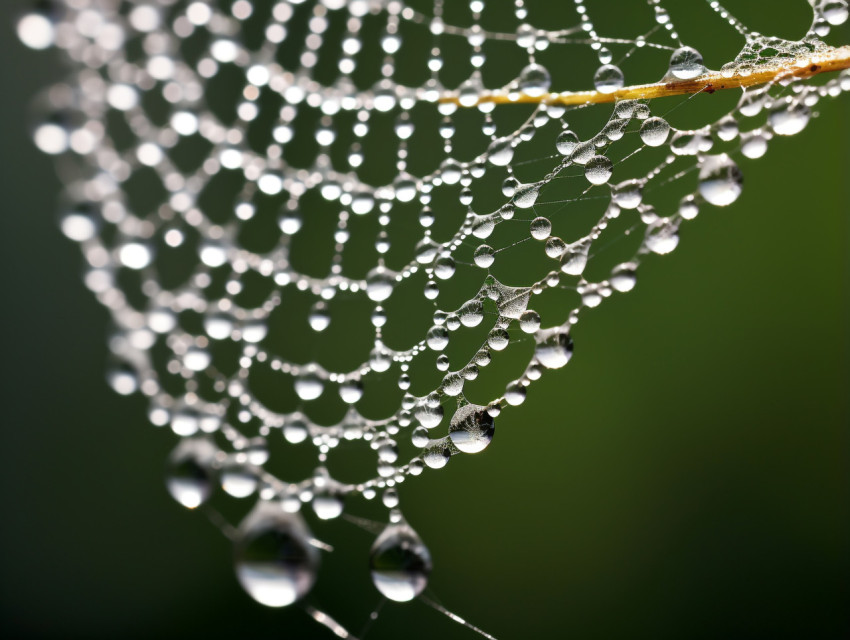 Dewdrop Sparkles on Spiderweb