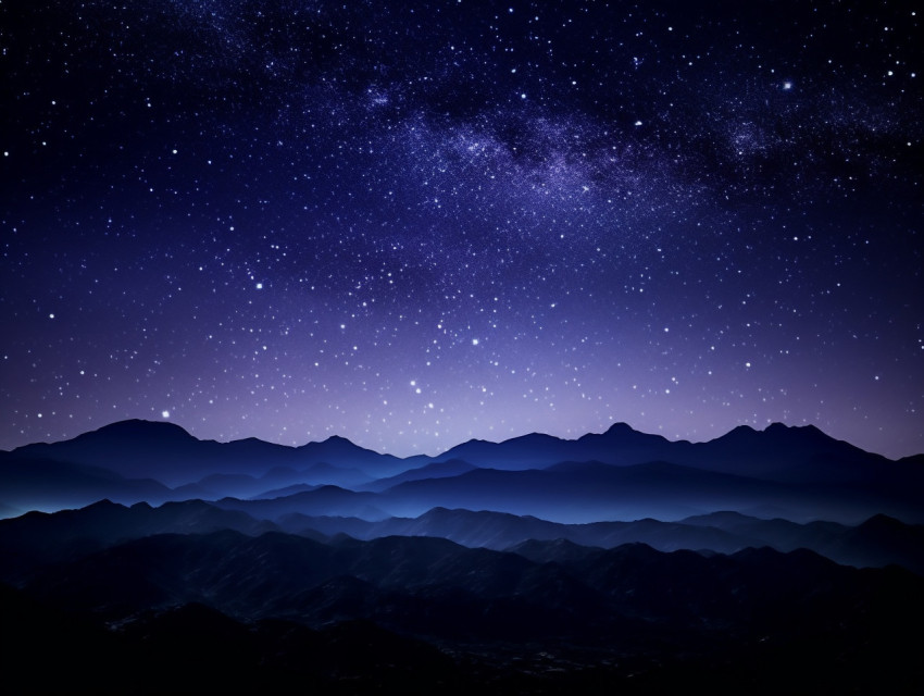 The Milky Way stretches across the horizon